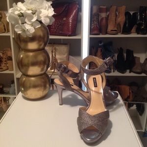 Pewter ankle sandal